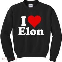 I Love Heart Elon North Carolina Kids Sweatshirt thumb 0