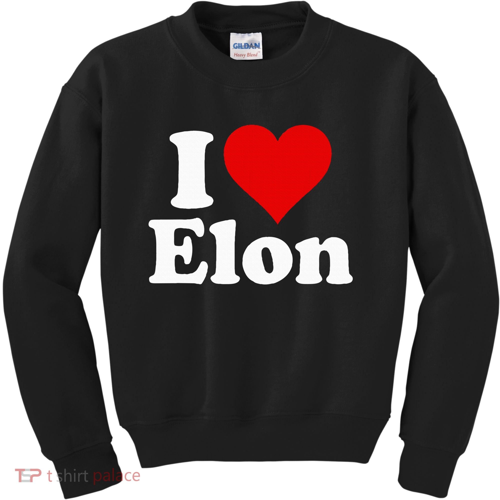I Love Heart Elon North Carolina Kids Sweatshirt