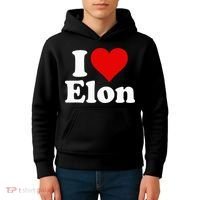 I Love Heart Elon North Carolina Kids Hoodie thumb 4
