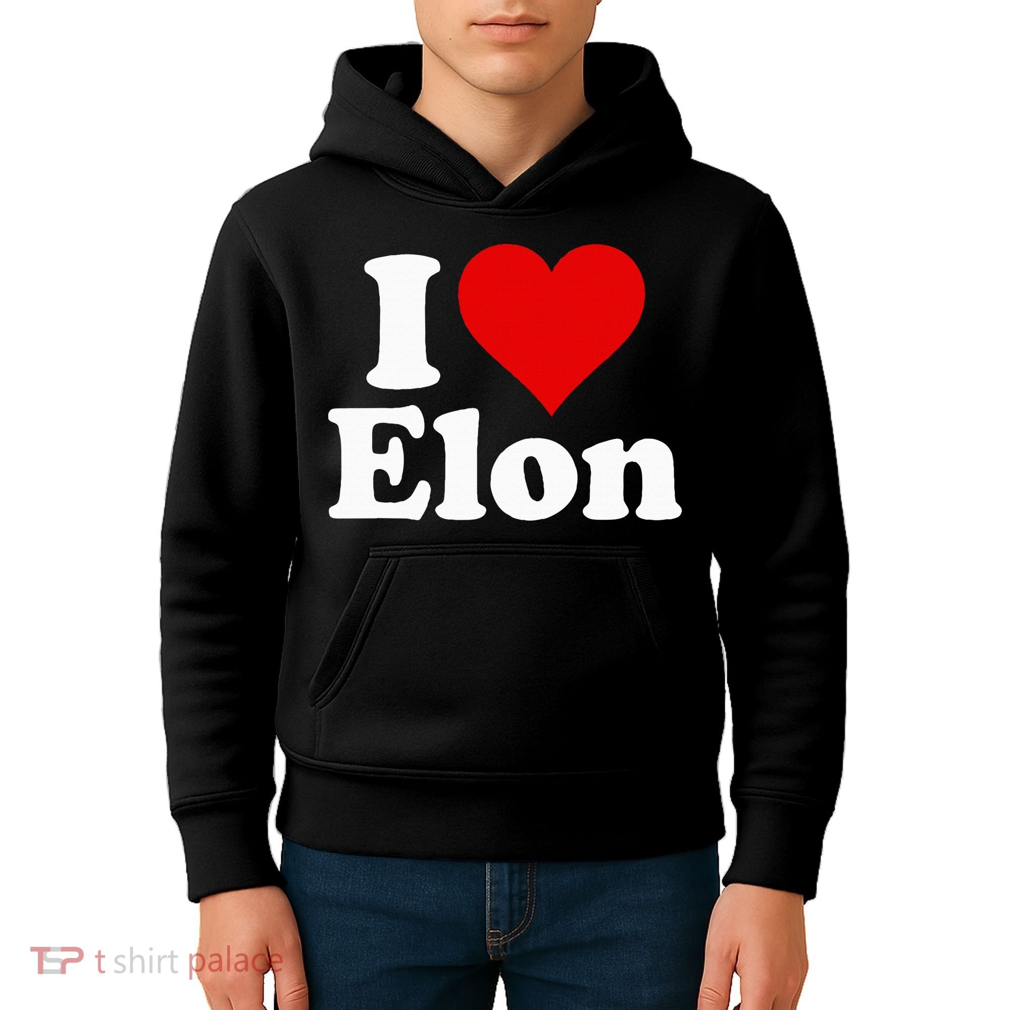 I Love Heart Elon North Carolina Kids Hoodie