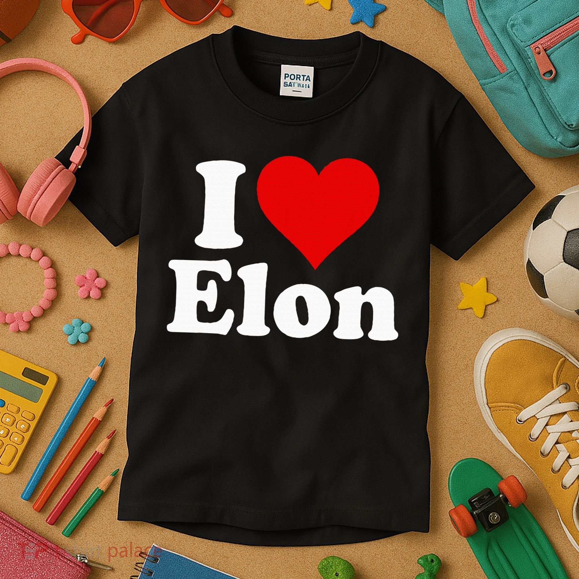 I Love Heart Elon North Carolina Kids T-Shirt