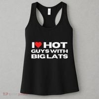 I Love Hot Guys With Big Lats Funny Mom Wife Girlfriend Women's Tank Top thumb 3