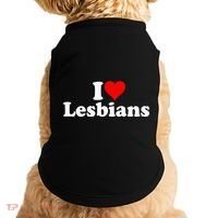 I Love Heart Lesbians Doggie Tank thumb 0