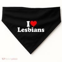 I Love Heart Lesbians USA-Made Doggie Bandana thumb 0