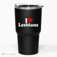I Love Heart Lesbians Tumbler thumb 0