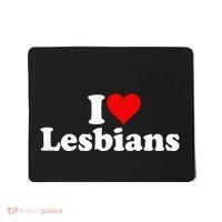 I Love Heart Lesbians Mousepad thumb 0