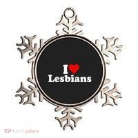 I Love Heart Lesbians Ornament thumb 0