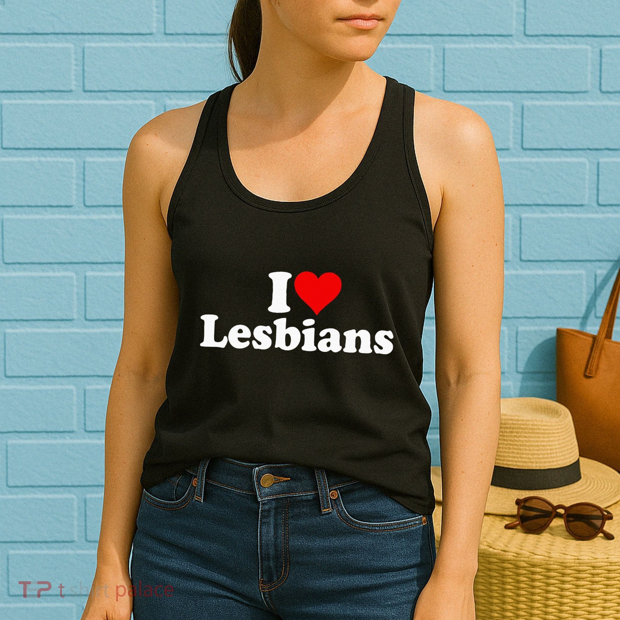 I Love Heart Lesbians Women's Tank Top