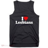 I Love Heart Lesbians Tank Top thumb 0