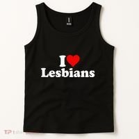 I Love Heart Lesbians Tank Top thumb 2