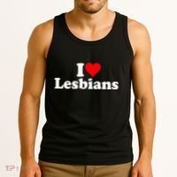 I Love Heart Lesbians Tank Top thumb 3