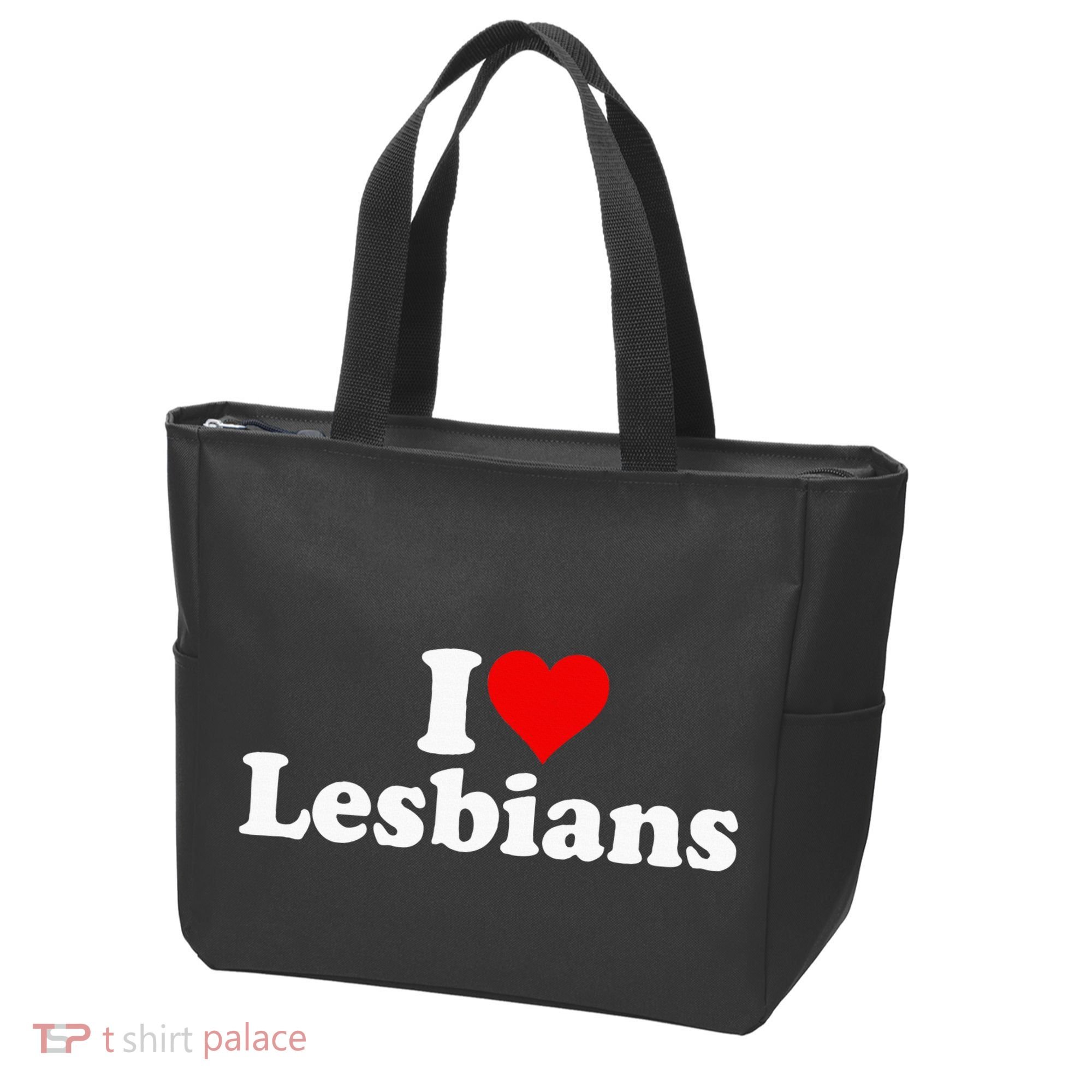 I Love Heart Lesbians Tote Bag
