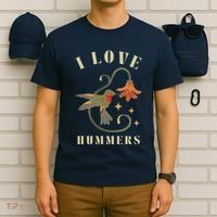 I Love Hummers Awesome Hummingbird Lover T-Shirt thumb 6
