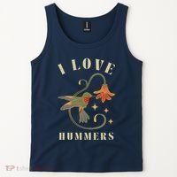 I Love Hummers Awesome Hummingbird Lover Tank Top thumb 2