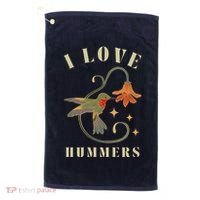 I Love Hummers Awesome Hummingbird Lover Golf Towel thumb 0