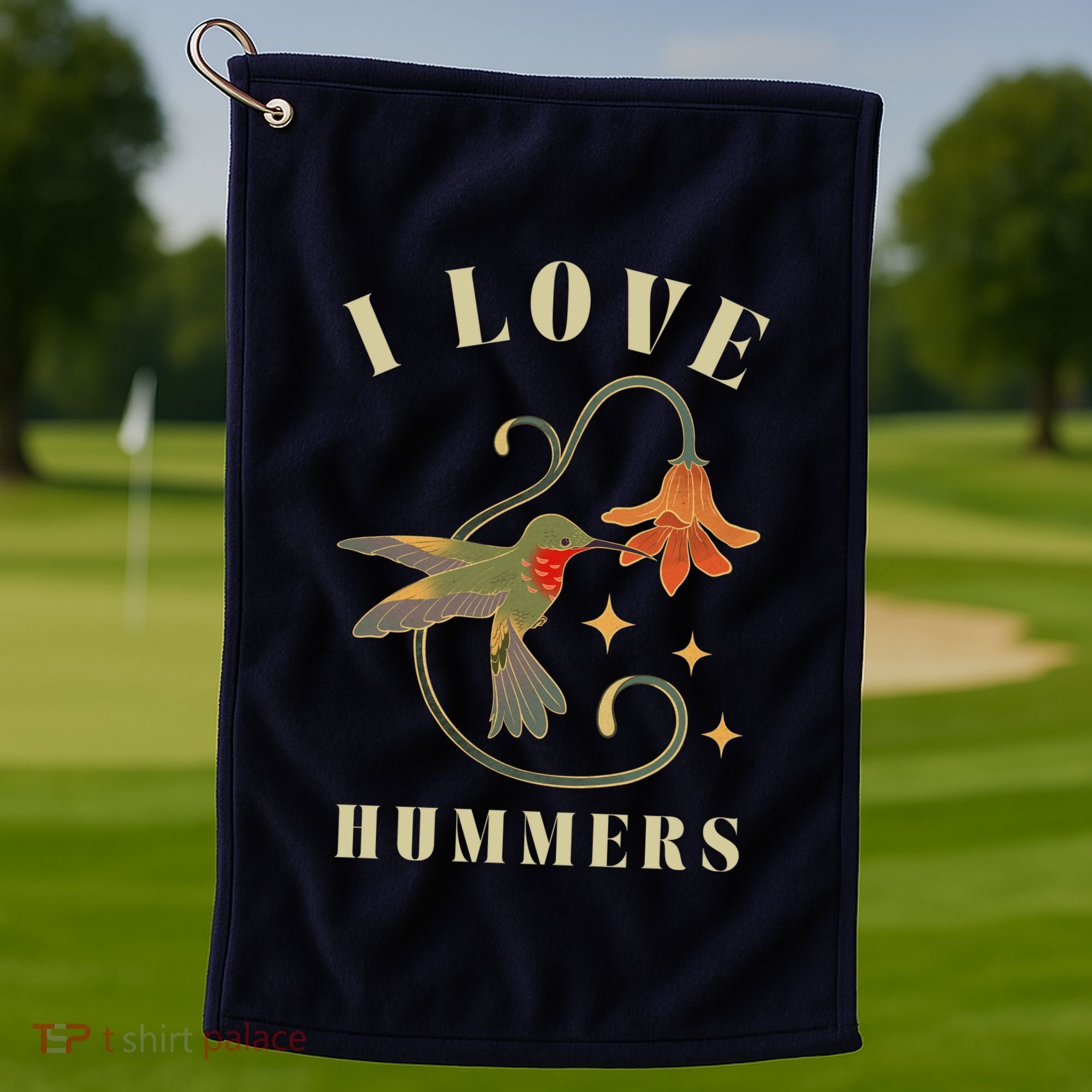 I Love Hummers Awesome Hummingbird Lover Golf Towel