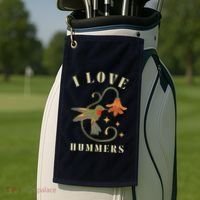 I Love Hummers Awesome Hummingbird Lover Golf Towel thumb 2