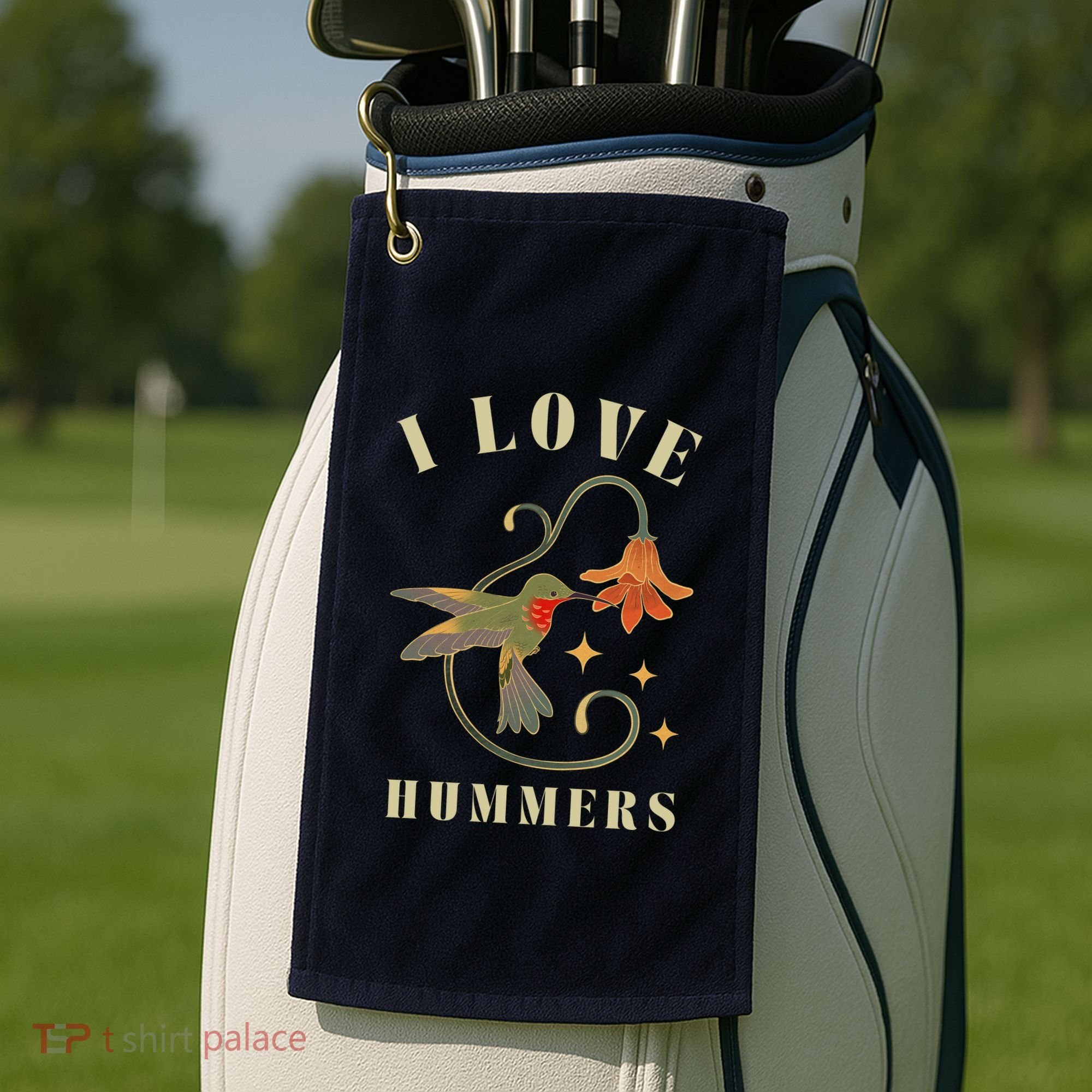 I Love Hummers Awesome Hummingbird Lover Golf Towel