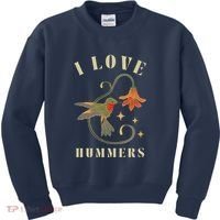I Love Hummers Awesome Hummingbird Lover Kids Sweatshirt thumb 0