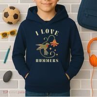 I Love Hummers Awesome Hummingbird Lover Kids Hoodie thumb 2
