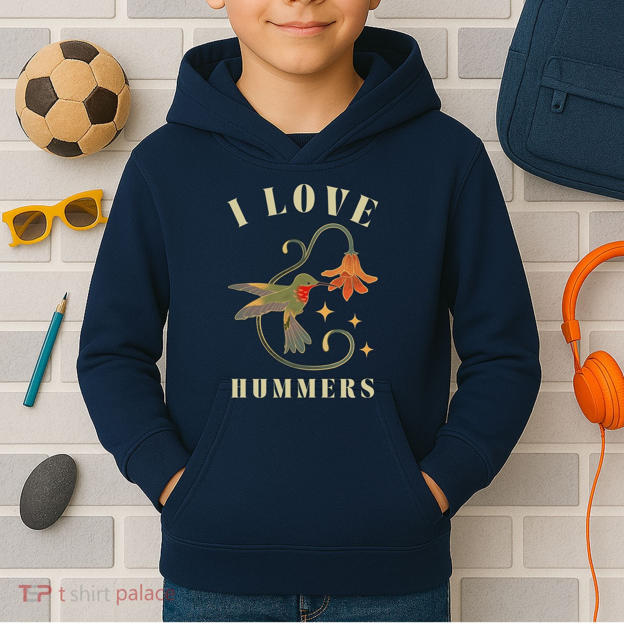 I Love Hummers Awesome Hummingbird Lover Kids Hoodie