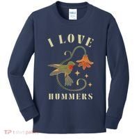 I Love Hummers Awesome Hummingbird Lover Kids Long Sleeve Shirt thumb 0