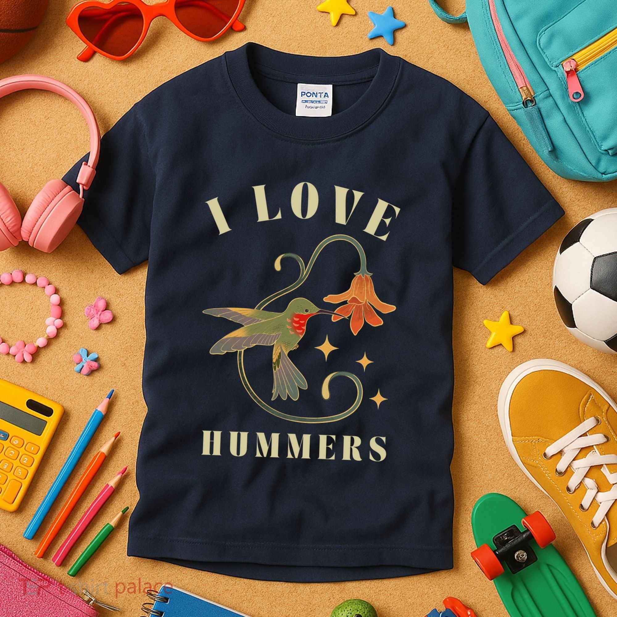I Love Hummers Awesome Hummingbird Lover Kids T-Shirt