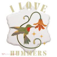 I Love Hummers Awesome Hummingbird Lover Ceramic Ornament thumb 2