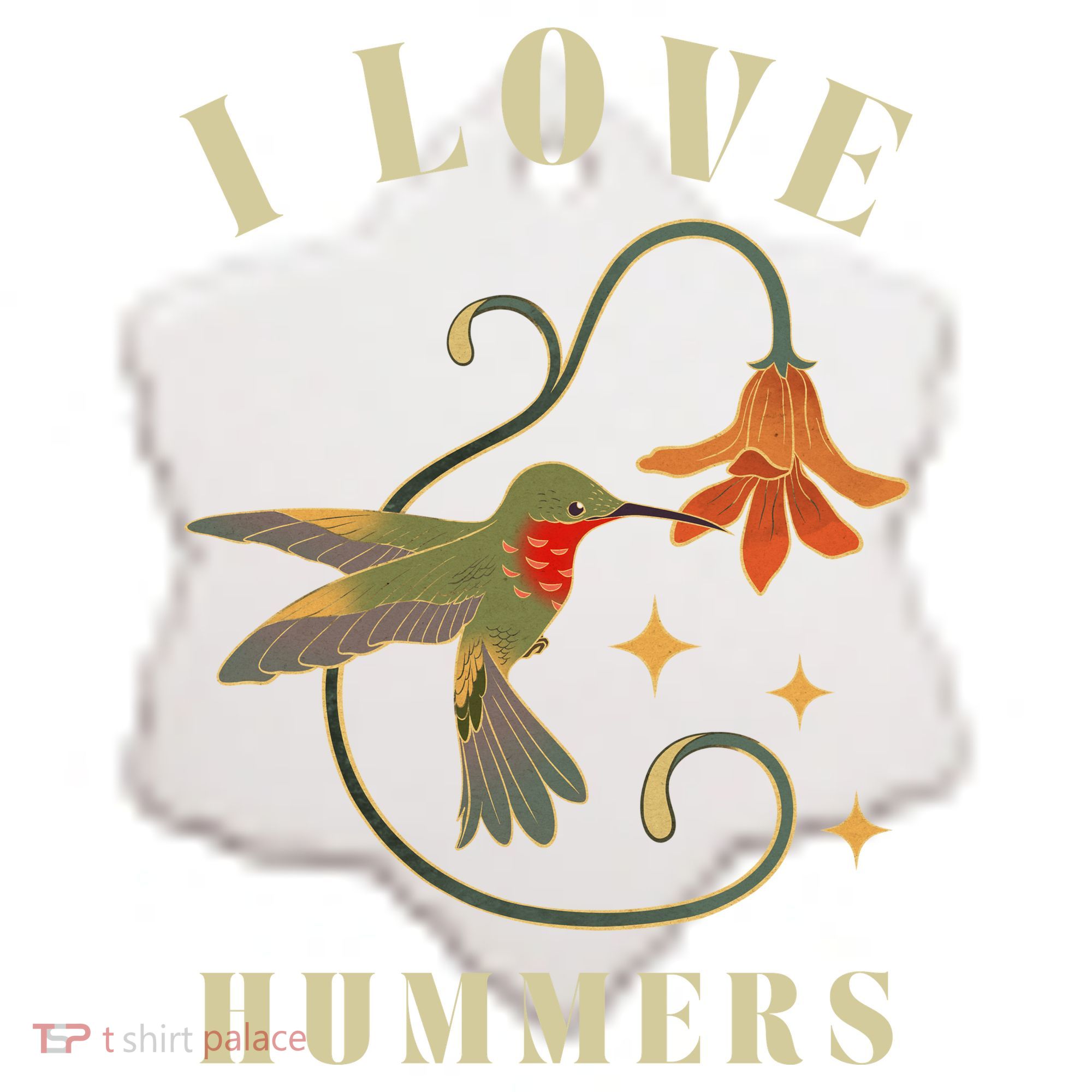 I Love Hummers Awesome Hummingbird Lover Ceramic Ornament