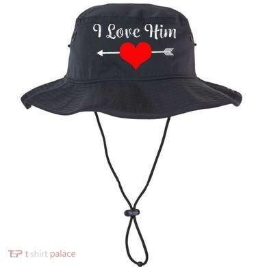 I Love Him For Couples Matching Sets Bucket Hat