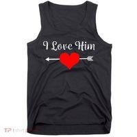 I Love Him For Couples Matching Sets Tank Top thumb 0