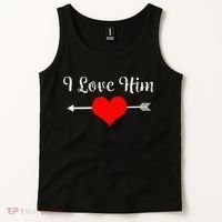 I Love Him For Couples Matching Sets Tank Top thumb 2