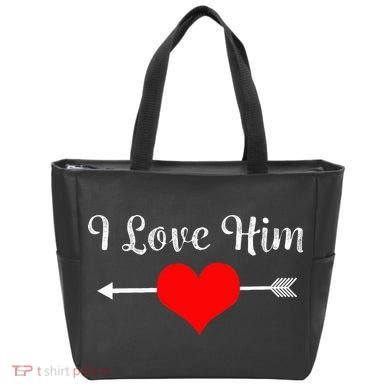 I Love Him For Couples Matching Sets Tote Bag