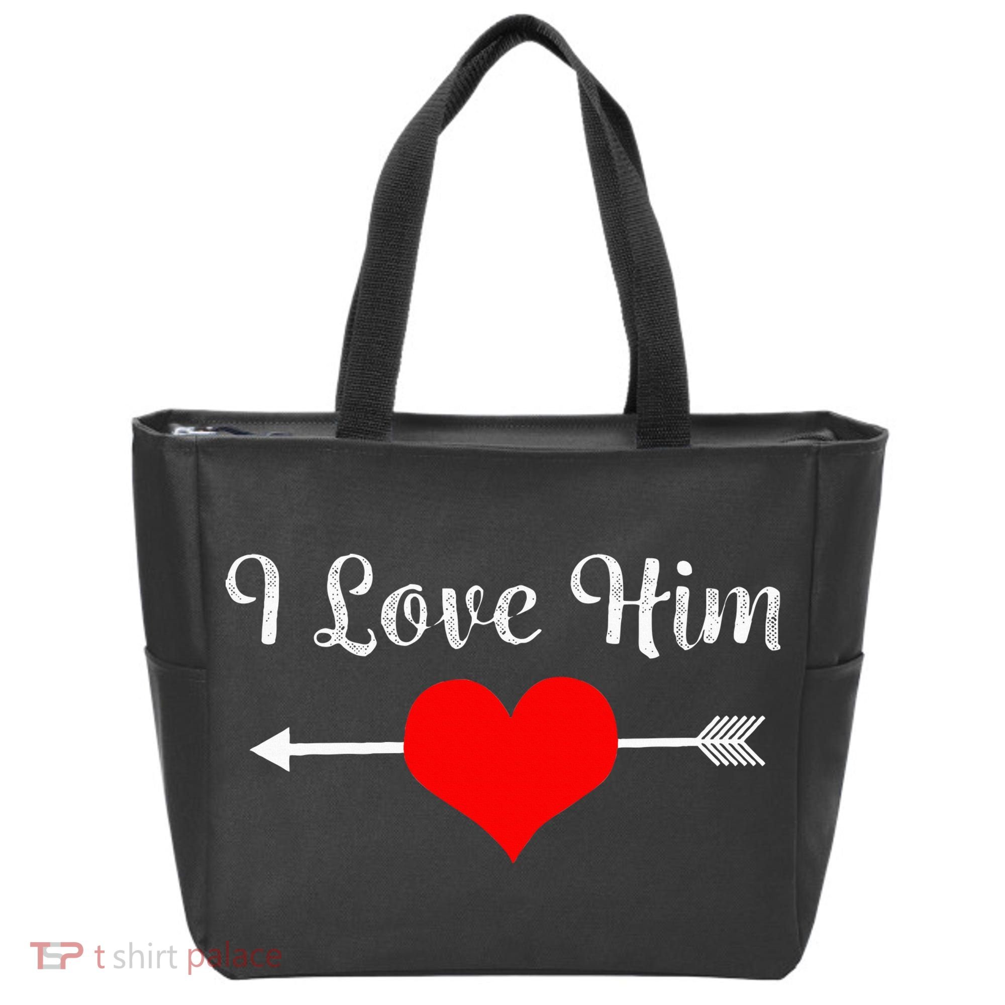I Love Him For Couples Matching Sets Tote Bag