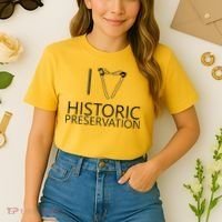 I Love Historic Preservation Comfort Colors Boxy T-Shirt thumb 2