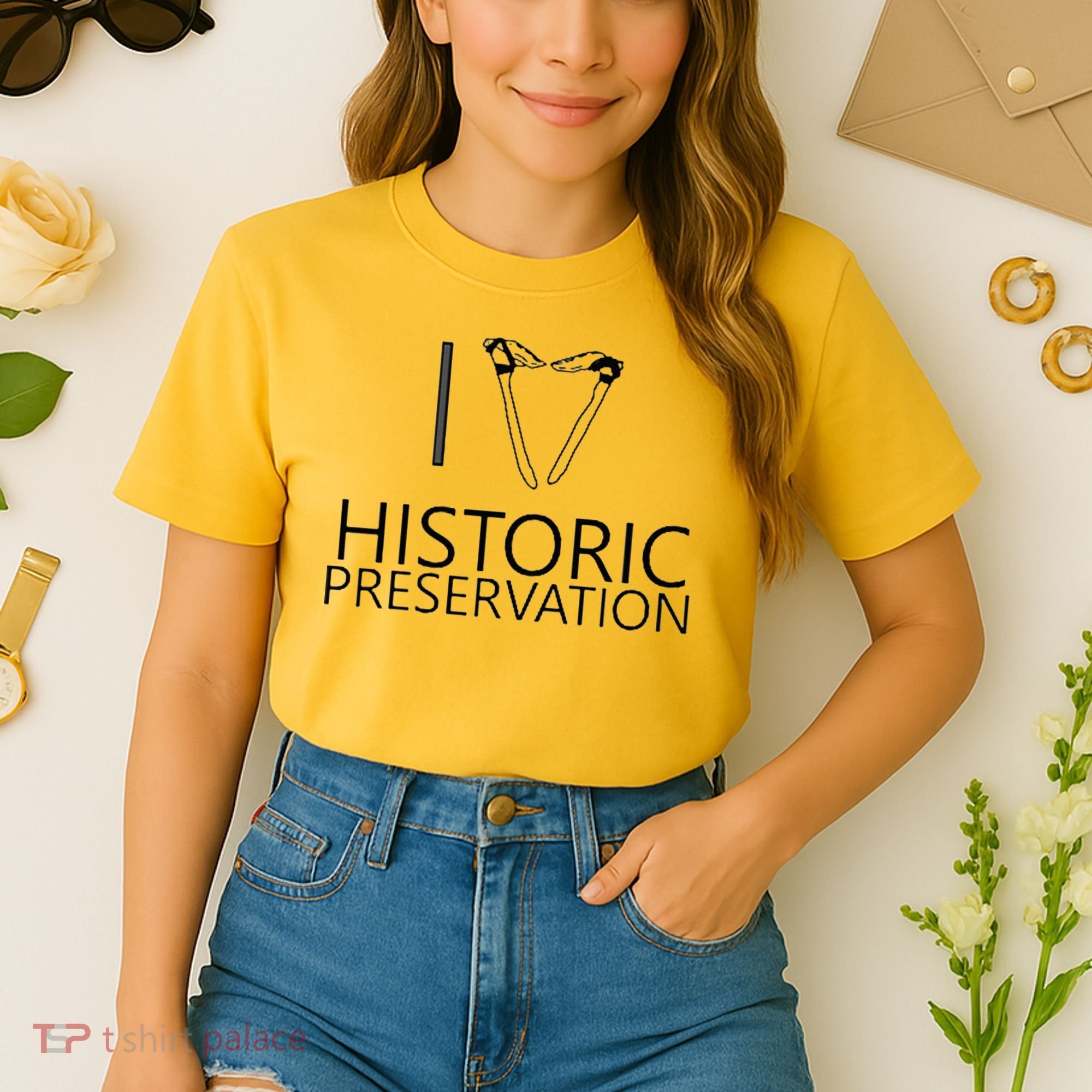 I Love Historic Preservation Comfort Colors Boxy T-Shirt