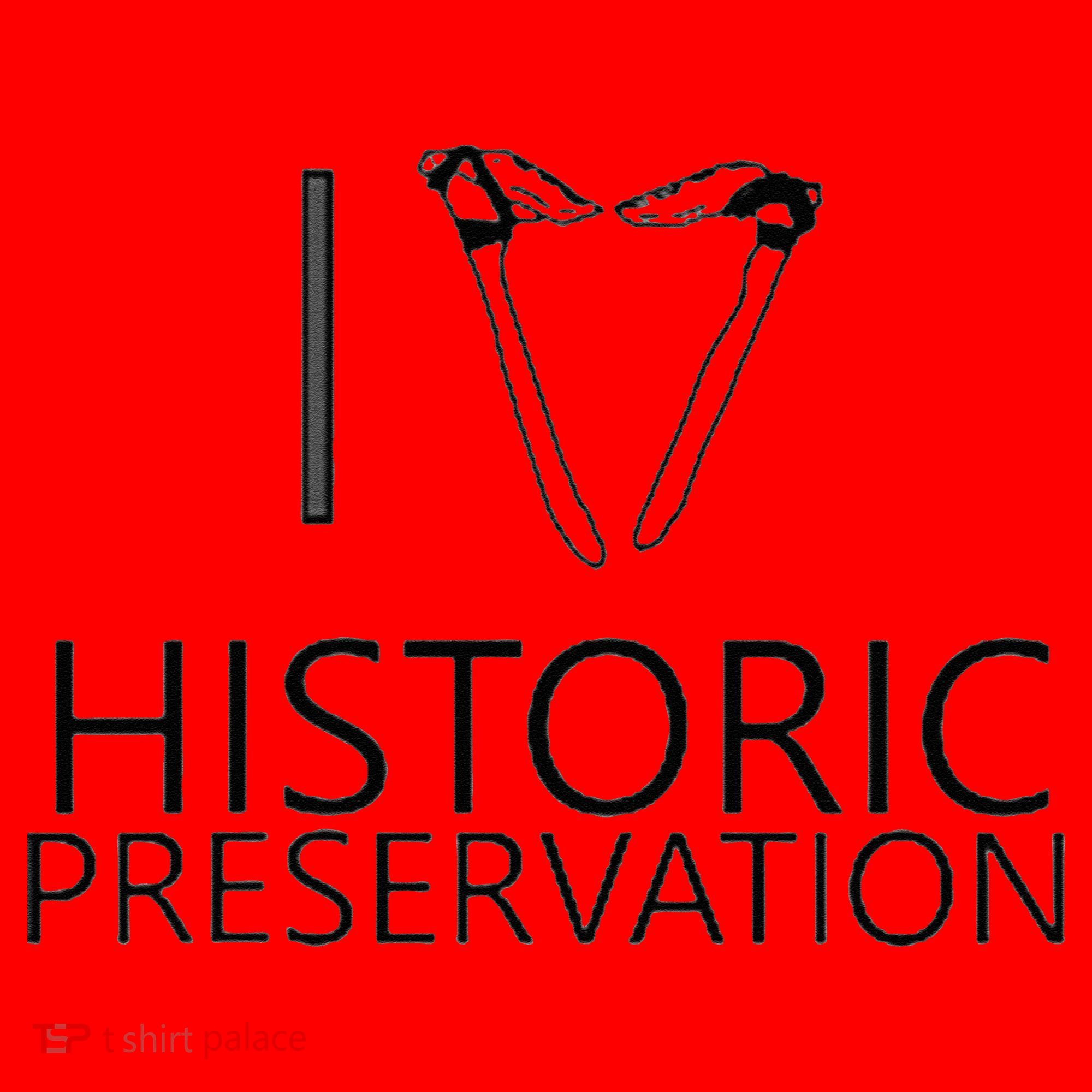 I Love Historic Preservation Santa Hat