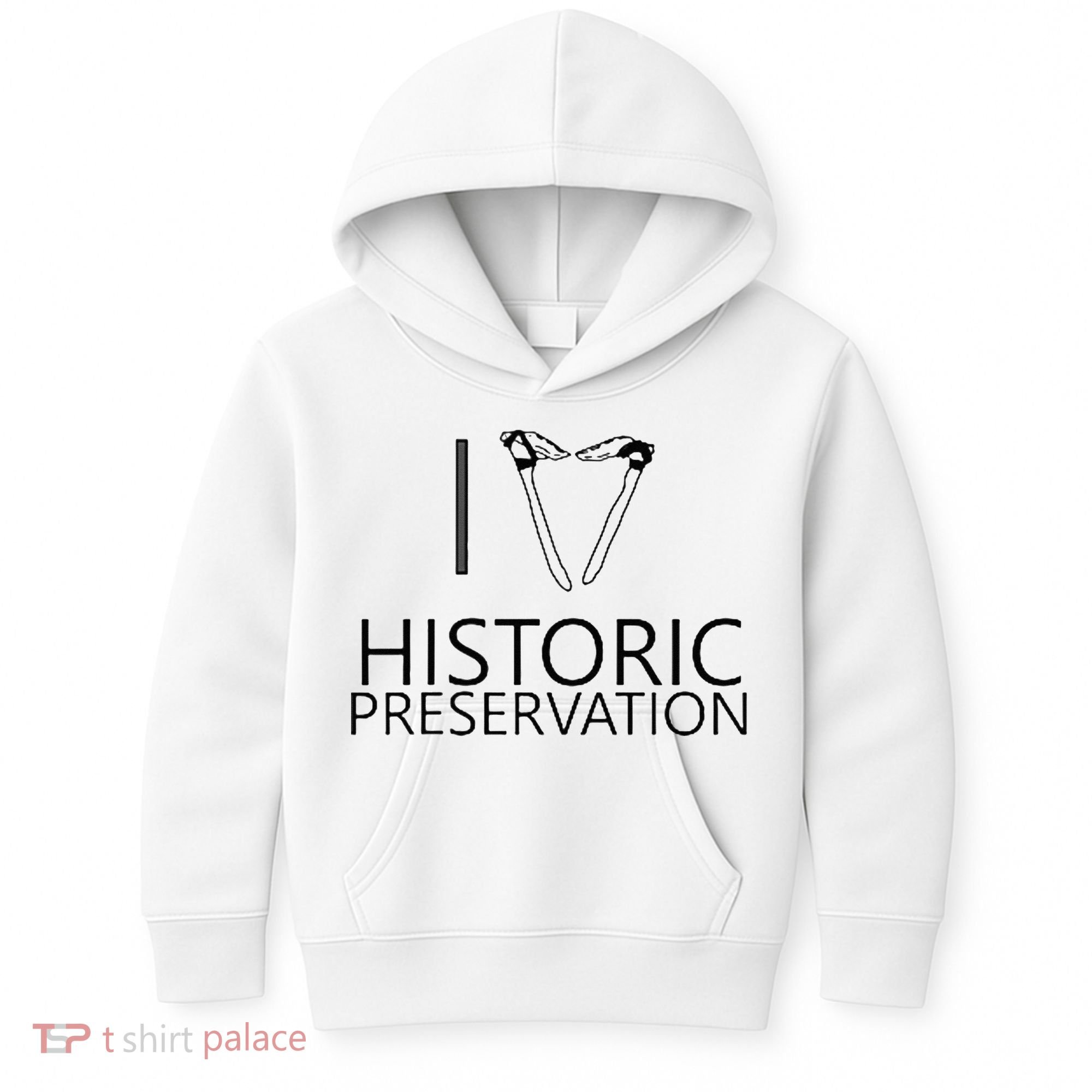 I Love Historic Preservation Kids Hoodie