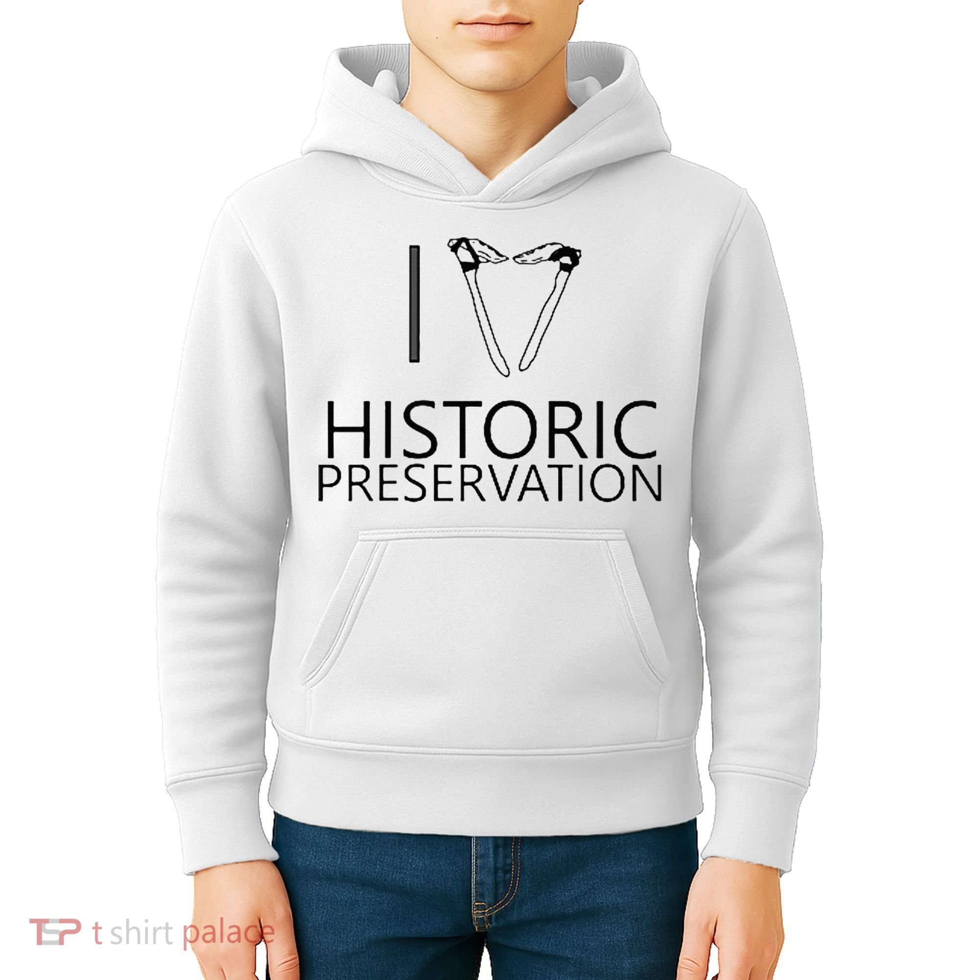 I Love Historic Preservation Kids Hoodie