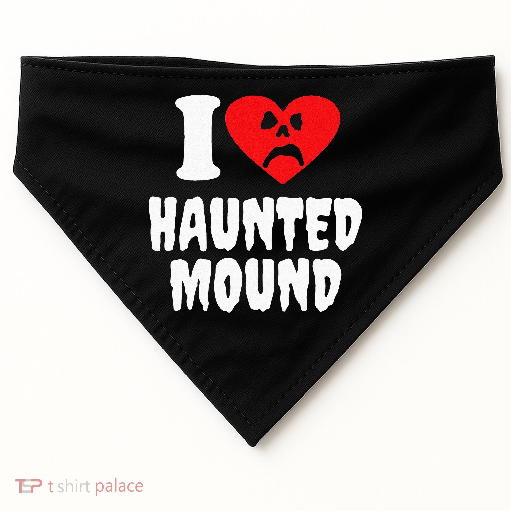 I Love Haunted Mound USA-Made Doggie Bandana