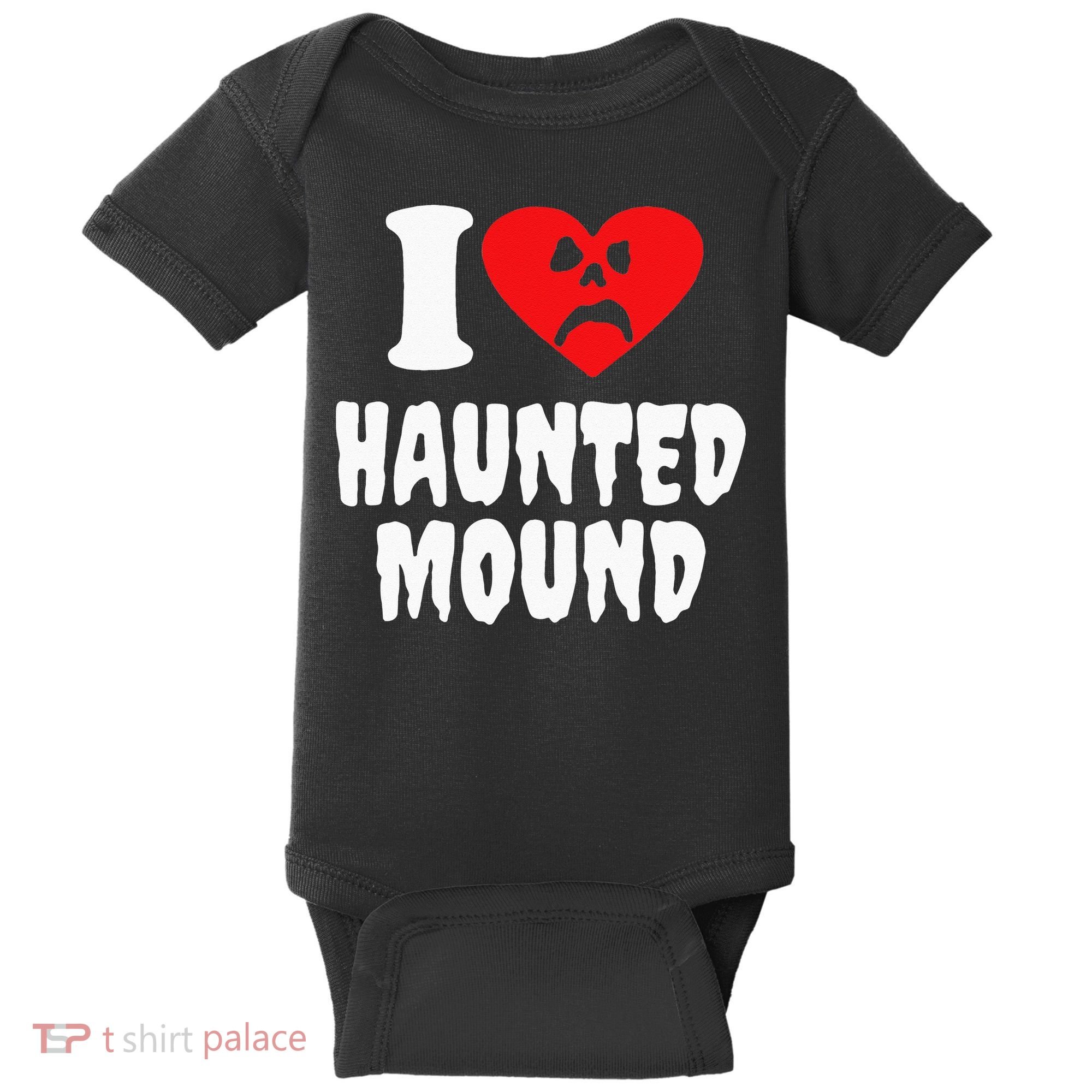 I Love Haunted Mound Baby Bodysuit