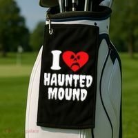 I Love Haunted Mound Golf Towel thumb 2