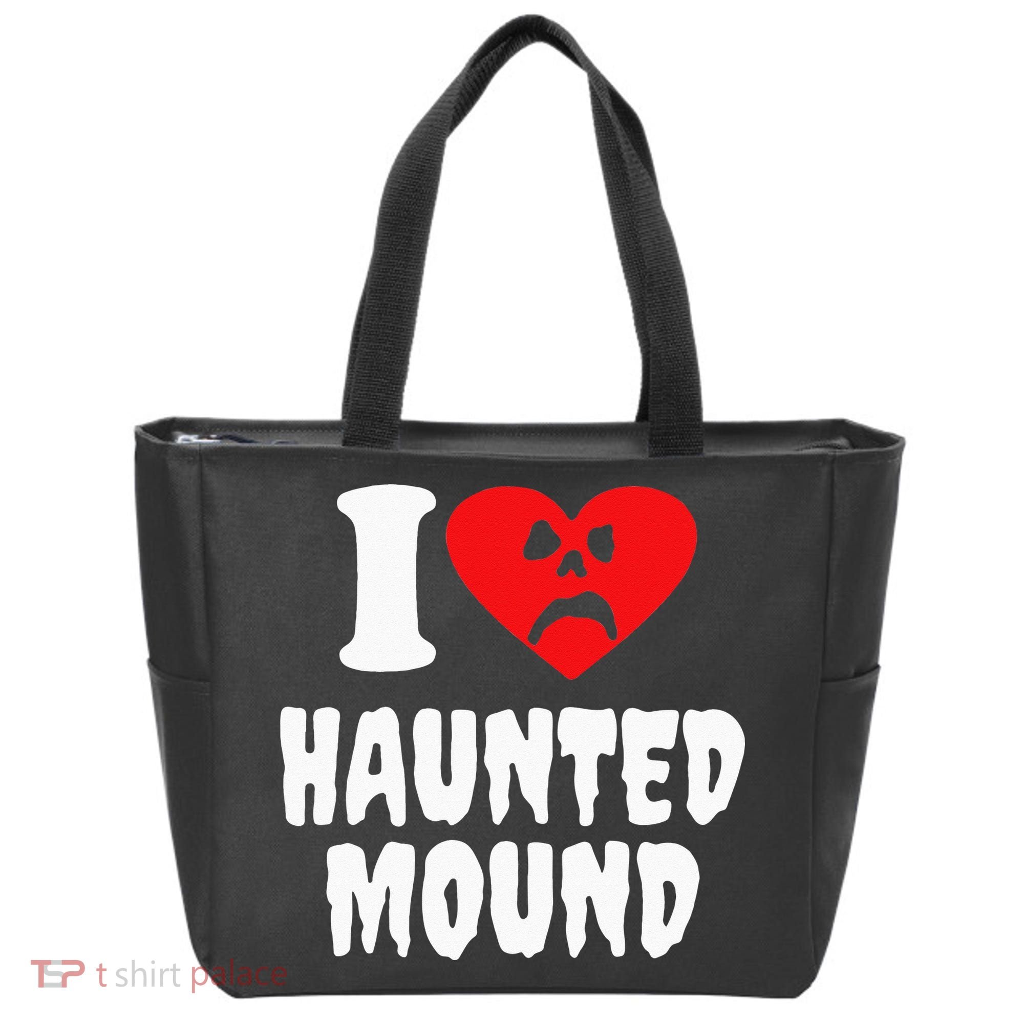 I Love Haunted Mound Tote Bag
