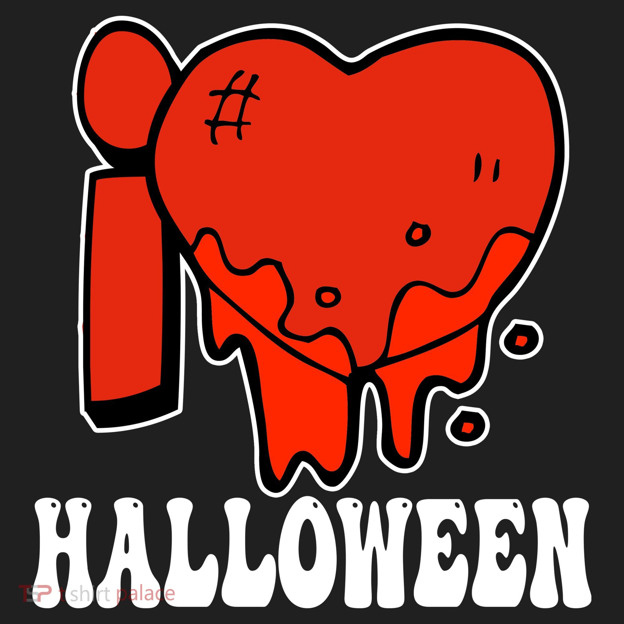 I Love Halloween Creepy Heart Women's Sweatshirt