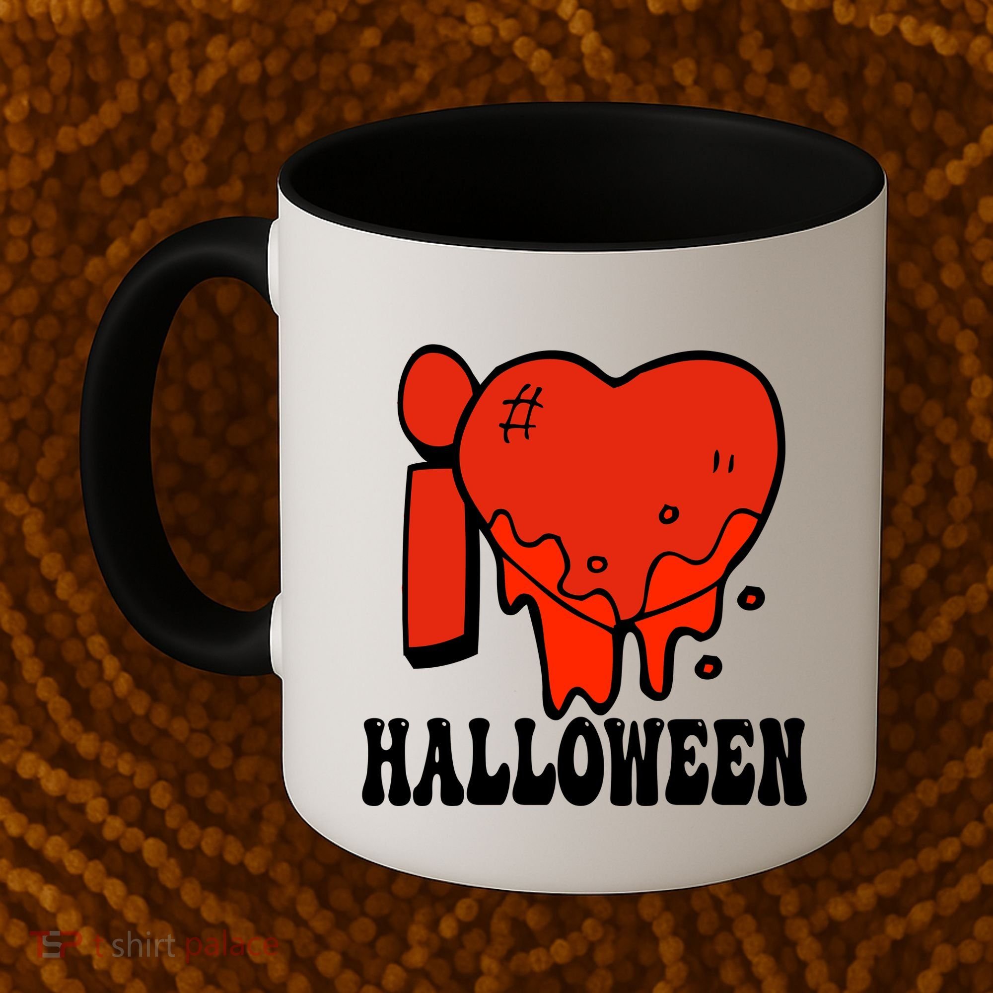 I Love Halloween Creepy Heart Coffee Mug