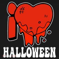 I Love Halloween Creepy Heart Polo thumb 3