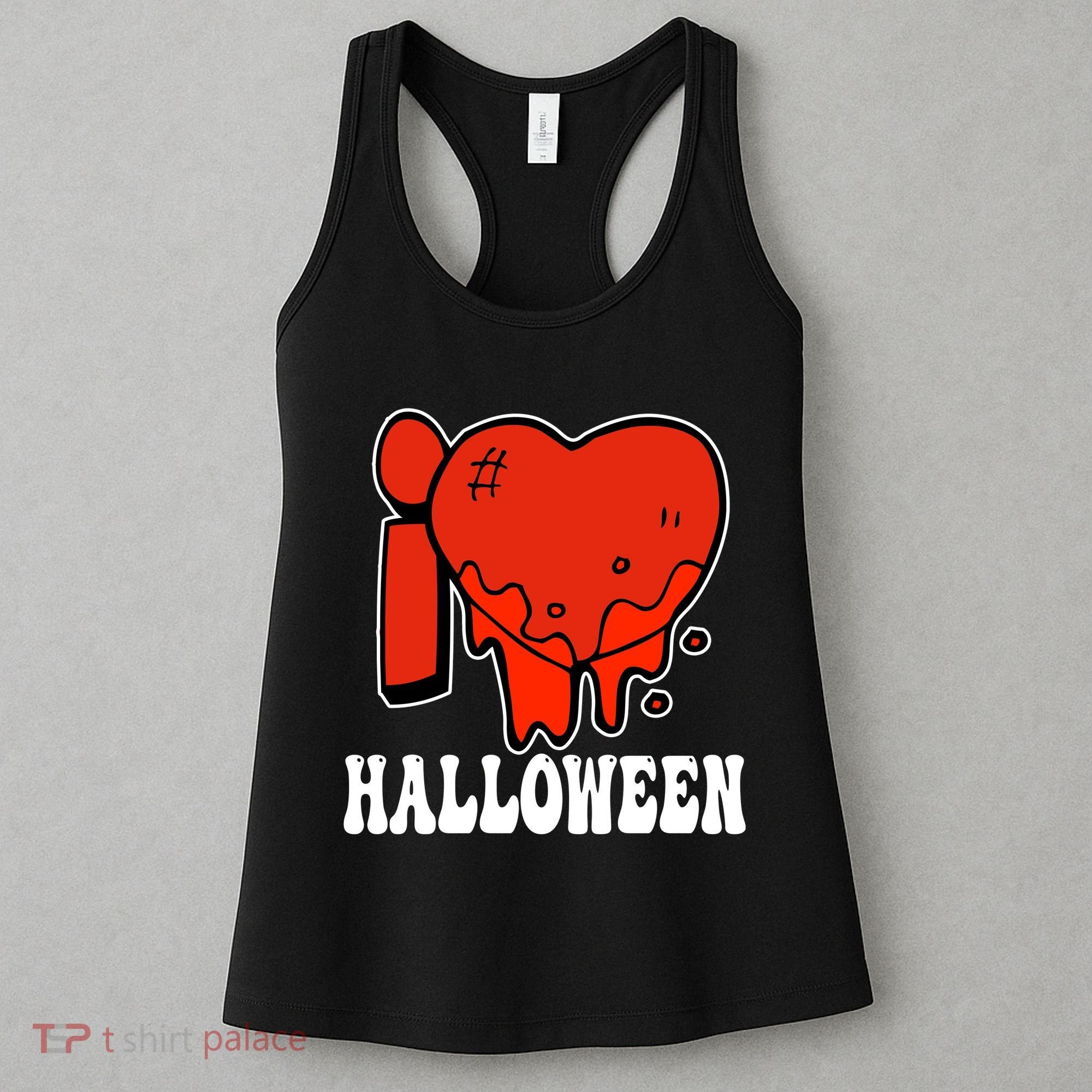 I Love Halloween Creepy Heart Women's Tank Top