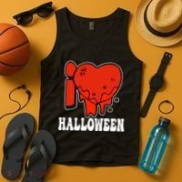 I Love Halloween Creepy Heart Tank Top thumb 4
