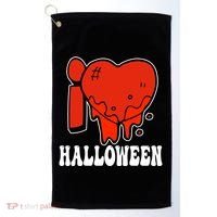 I Love Halloween Creepy Heart Golf Towel thumb 0