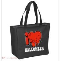 I Love Halloween Creepy Heart Tote Bag thumb 2